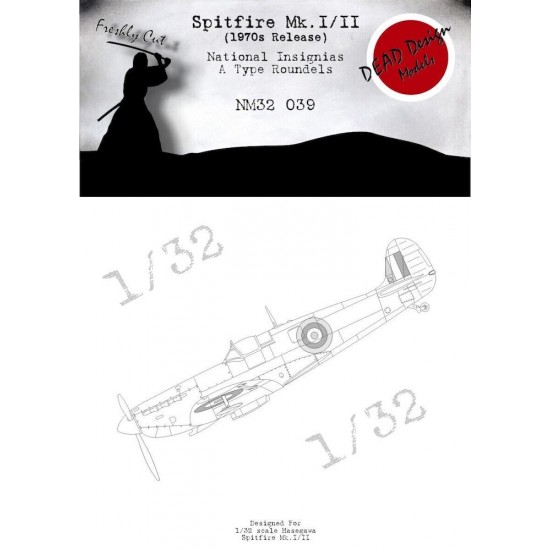 1/32 Supermarine Spitfire Mk.I/II National Insignias A Type Masking for Hasegawa kits