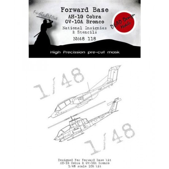 1/48 Forward Base National Insignias (AH-1G+OV-10A) Masking for ICM kits