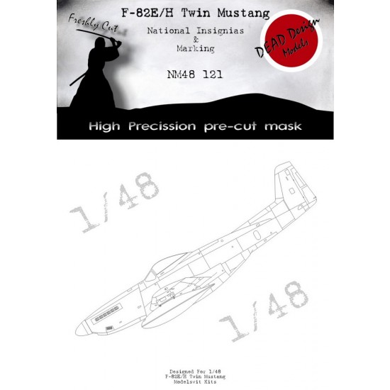 1/48 F-82E/H Twin Mustang National Insignias Masking for ModelSvit kits