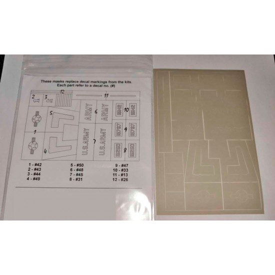 1/48 Bell AH-1G Arctic Cobra National Insignias Masking for ICM kits