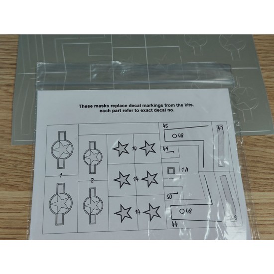 1/48 Bell P-39Q Airacobra National Insignias Masking for Arma Hobby kits