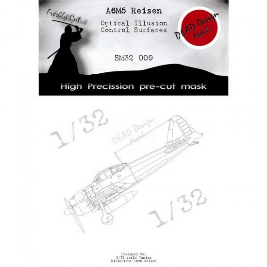 1/32 Mitsubishi A6M5 Reisen Control Surfaces Masking for Tamiya kits