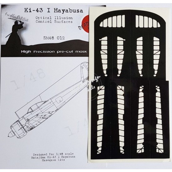 1/48 Nakajima Ki-43 I Hayabusa Control Surfaces Masking for Hasegawa