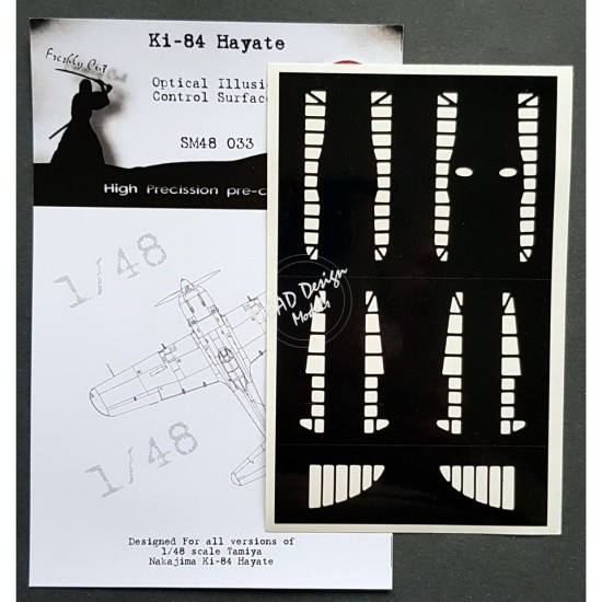 1/48 Nakajima Ki-84 Hayate Control Surfaces Masking for Tamiya kits