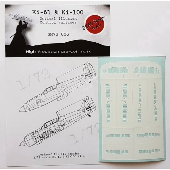 1/72 Kawasaki Ki-61 I/II Hien Control Surfaces Masking for Aoshima kits