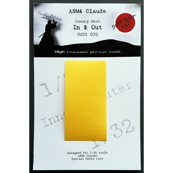 1/32 Mitsubishi A5M4 Claude (In & Out) Canopy Masking for Special Hobby kits