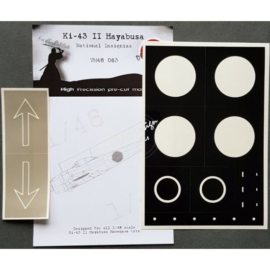 1/48 Nakajima Ki-43 II/III Hayabusa National Insignias Masking for Hasegawa kits