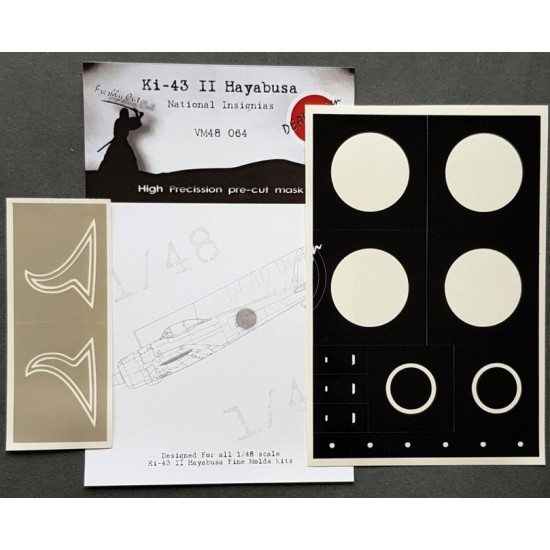 1/48 Nakajima Ki-43 II/III Hayabusa National Insignias Masking for Fine Molds