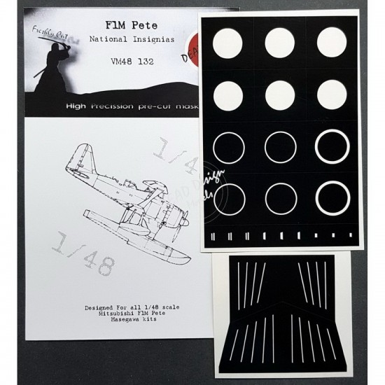 1/48 Mitsubishi F1M Pete National Insignias Masking for Hasegawa kits