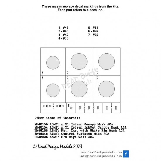 1/48 A6M2b National Insignias without white outline Paint Mask for Academy kits