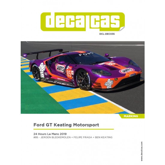 1/24 Ford GT Team Keating Motorsport sponsored by Wynn's 2019 Decal for Revell #07041/85-4418