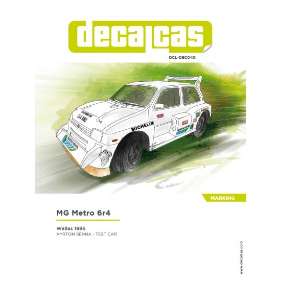 1/24 MG Metro 6r4 Group B - 1986 Decal for Belkits