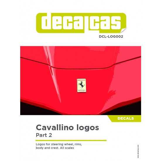 1/24 Ferrari cavallino Logos for steering wheel, rims, body, and crest.