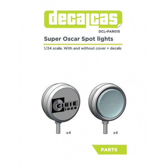 1/24 Super Oscar Spot Lights (dia.9.04mm, 8pcs)