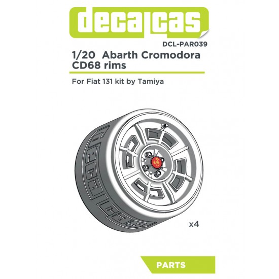 1/20 Fiat 131 Abarth Cromodora CD68 Rims for Tamiya kits