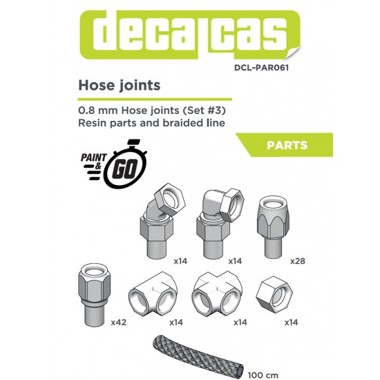 1/24 0.8mm Hose Joints set #3