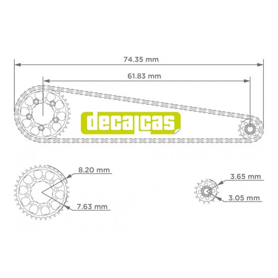 1/12 Suzuki GSX-RR Chain set for Tamiya #14139