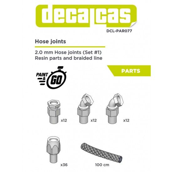 1/12, 1/20, 1/24 2.0mm Hose Joints Set 1