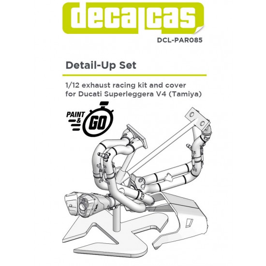 1/12 Ducati Superleggera V4 Exhaust for Tamiya #14140