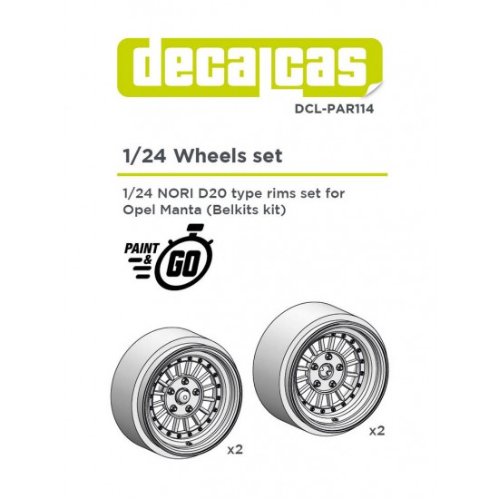 1/24 Nori D20 15 inches Rims for Belkits 008/009