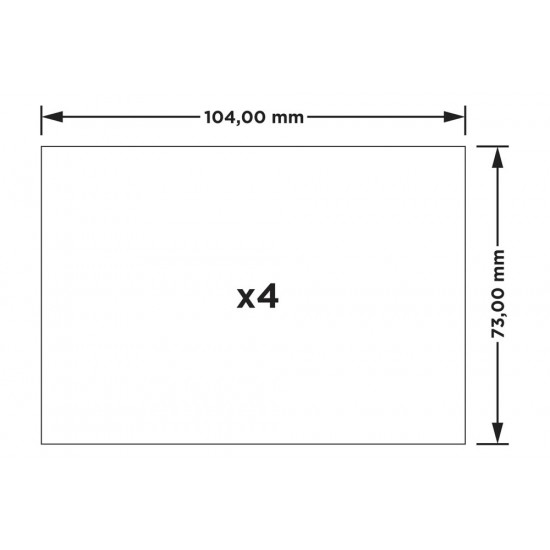 Transparent Window Plastic Sheet x4 (104 x 73mm)