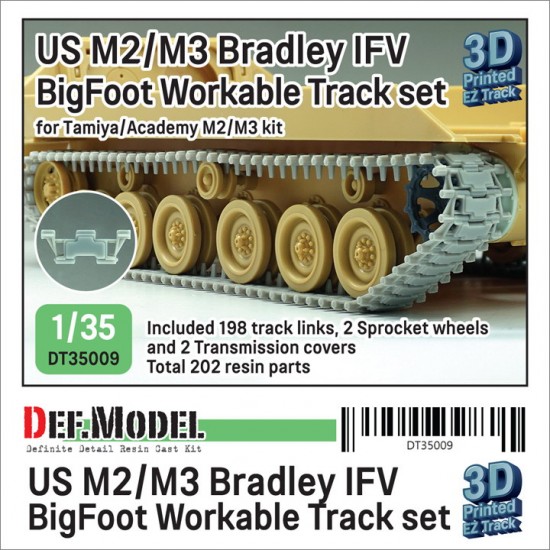 1/35 US M2/M3 Bradley APC BigFoot Workable Track set for Tamiya/Academy M2/M3 kits