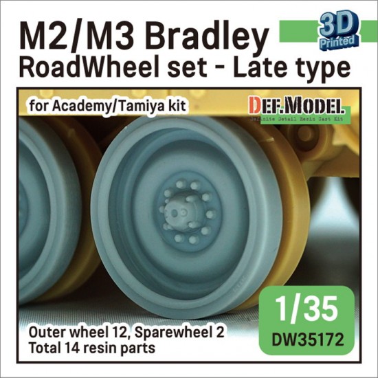 1/35 M2/M3 Bradley Roadwheel Outside parts Late for Tamiya/Academy (3D printed)