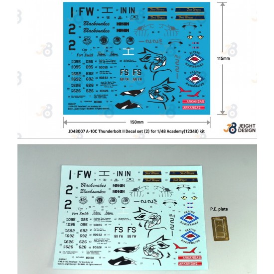 1/48 USAF A-10C Decal set (2) for Academy kits