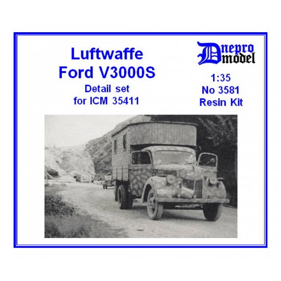 1/35 Luftwaffe Ford V3000S Detail Set for ICM kit #35411