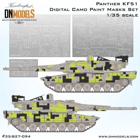 1/35 Panther KF51 Digital Camouflage Paint Mask Set