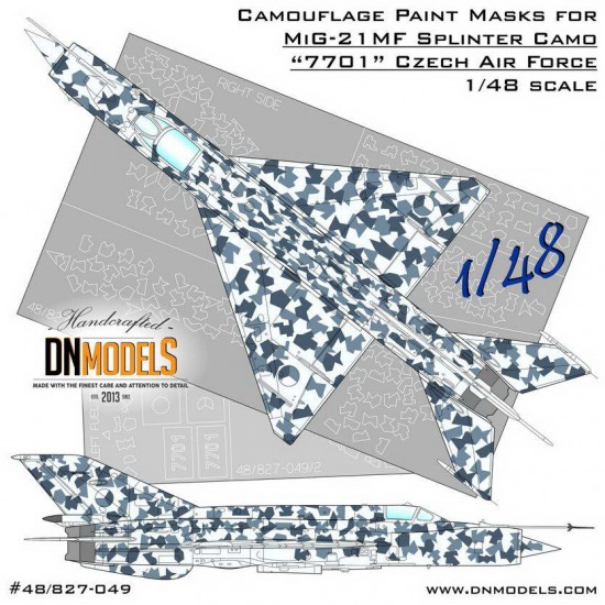 1/48 Czech Splinter #7701 Camouflage Paint Masks for Eduard MiG-21MF kits