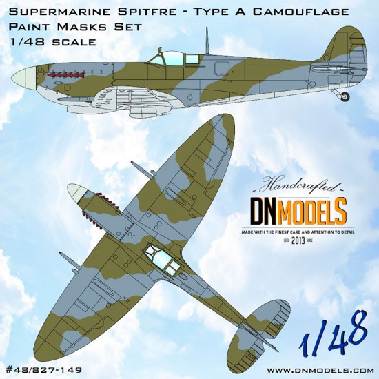 1/48 Supermarine Spitfire Type A Camouflage Paint Masks Set