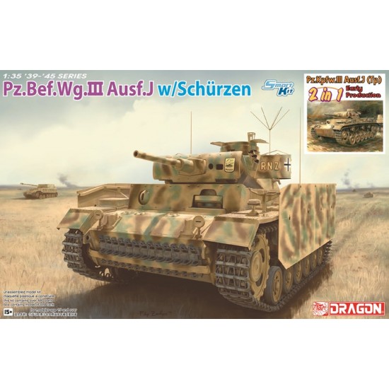 1/35 Pz.Bef.Wg.III Ausf.J/Pz.III Ausf.J (Tp) Early Production (2 in 1)