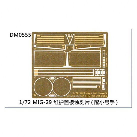 1/72 Mikoyan MiG-29 Walkways and Covers for Trumpeter kits