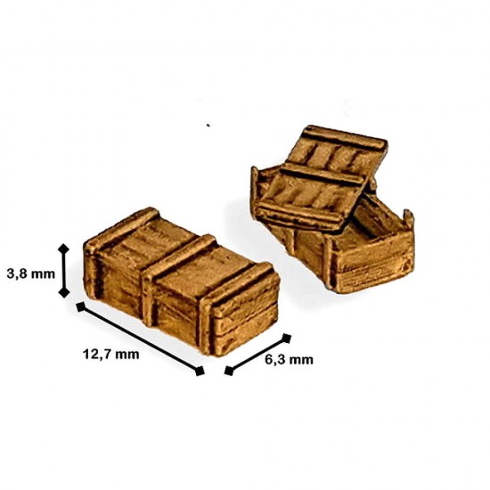 1/72 Ammo / Weapons Wooden Boxes Set #02