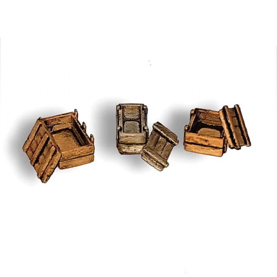 1/72 Ammo / Weapons Open Wooden Boxes Set #A2 (Small)