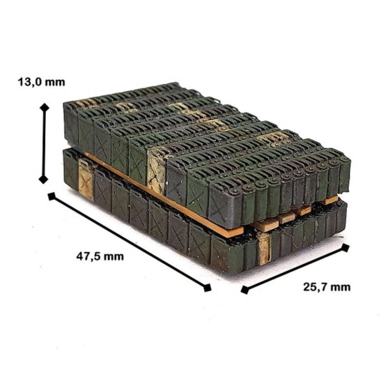 1/72 Truck Cargo (Stowage) Water/Fuel Jerrycans Set #4L (Long)