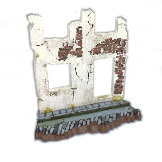 1/72 European Urban Ruined House Wall