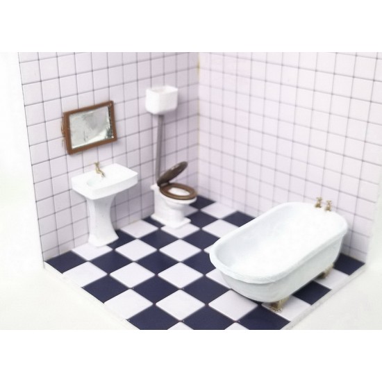 1/35 Miniature Furniture - Vintage Bathroom