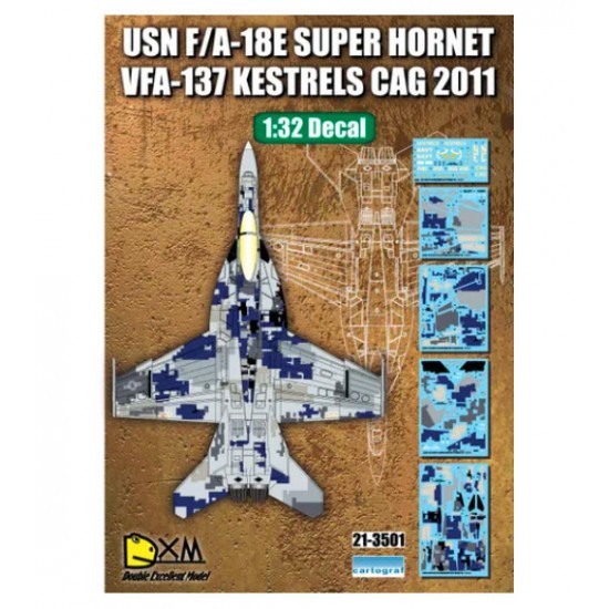 Decals for 1/32 USN F/A-18E VFA-137 Kestrels CAG 2011