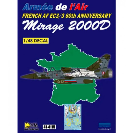 Decals for 1/48 French AF M2000D EC3/3 60 ANN