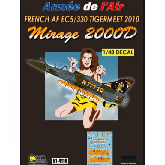 Decals for 1/48 French AF M2000D EC5/330 Tigermeet 2010