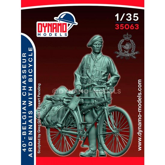 1/35 Belgian Chasseurs Ardennais With Bicycle 1940