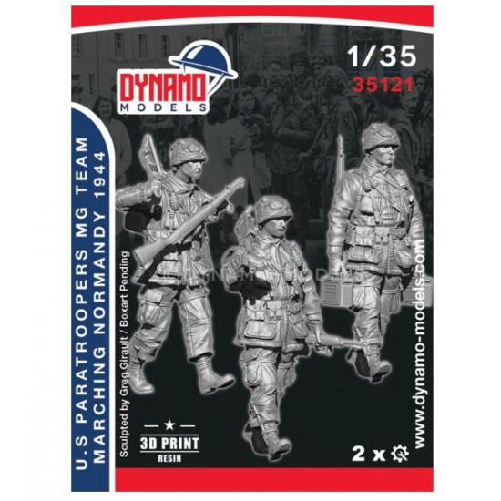 1/35 US Paratrooper 'MG Team' Marching (Normandy 1944)