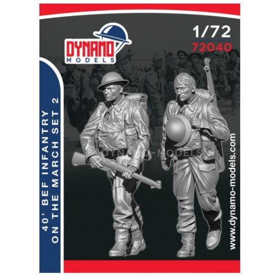 1/72 '40 BEF Infantryman Marching Set 2