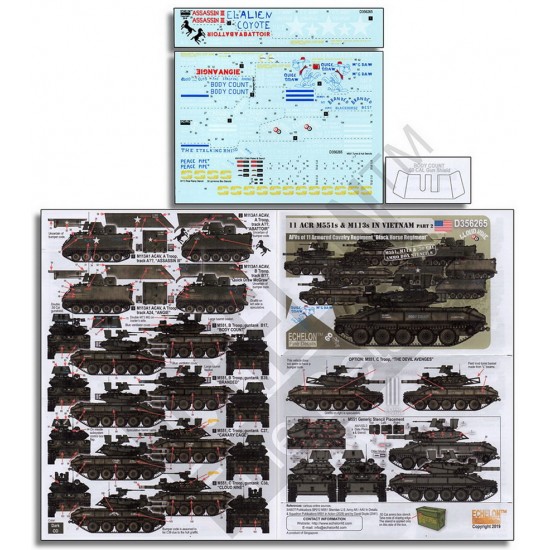 Decals for 1/35 11 ACR M551s & M113s in Vietnam (Part 2)