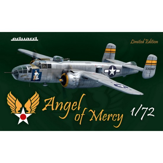 1/72 ANGEL OF MERCY: WWII US B-25J Mitchell w/Glass Nose [Limited Edition]