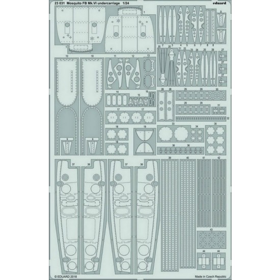 1/24 Mosquito FB Mk.VI Undercarriage Detail Parts (PE) for Airfix kits