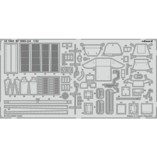 1/32 Messerschmitt Bf 109G-2/4 Detail set for Revell kits