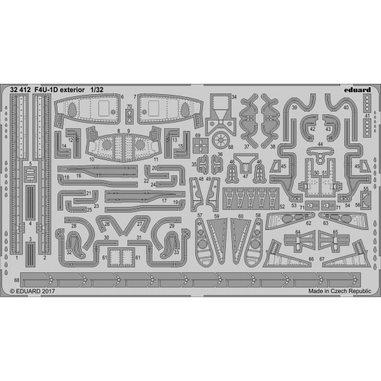 1/32 F4U-1D Exterior Photo-Etched Set for Tamiya Models #60327